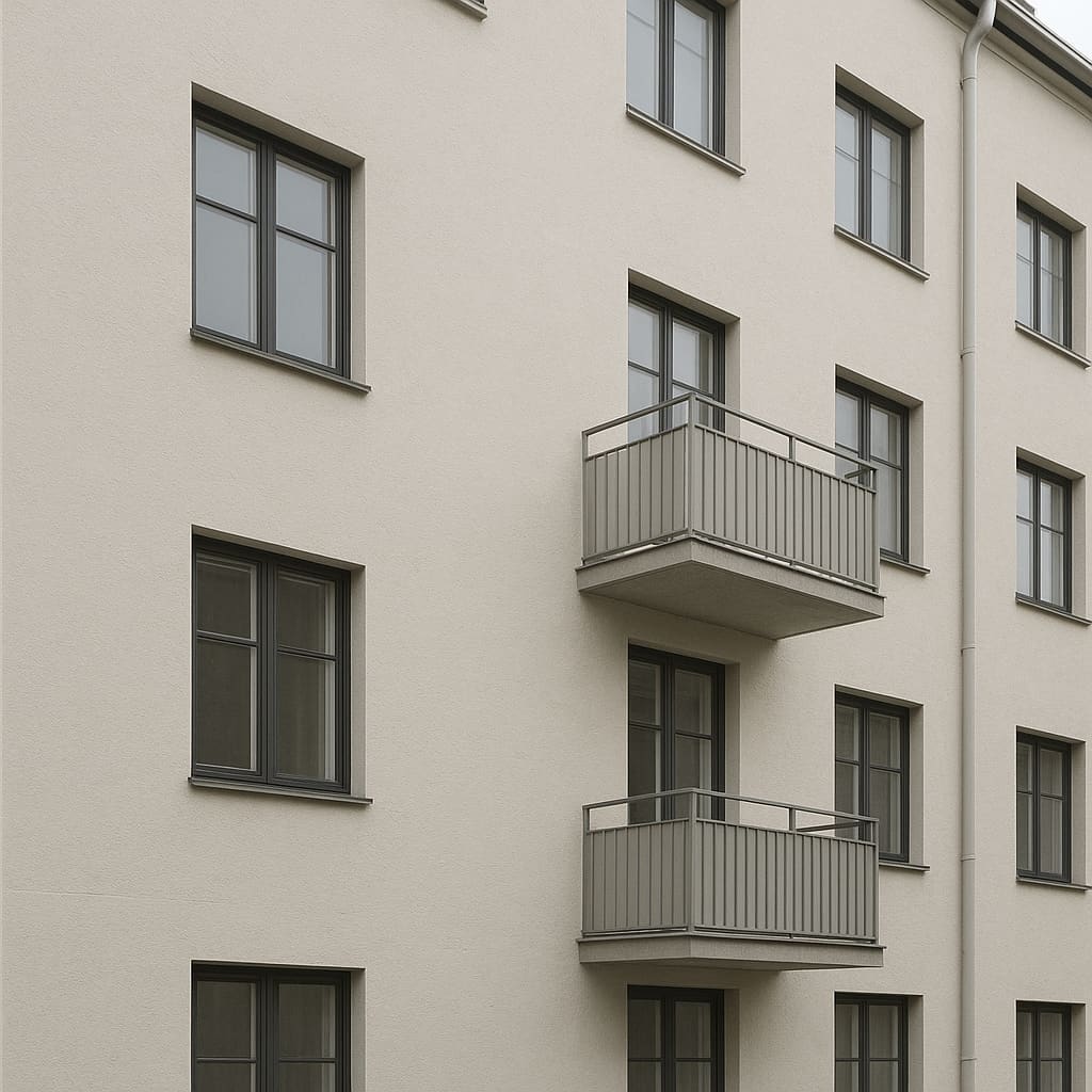 Oppfrisket stukkfasade